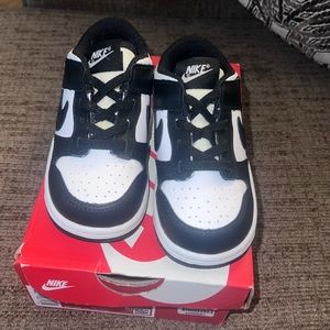 KIDS' TODDLER NIKE DUNK LOW CASUAL SHOES- PANDAS-SIZE 7C